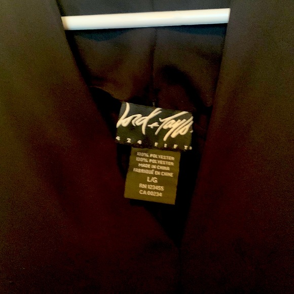 Lord & Taylor 424 fifth; black size L short bat sleeve - Picture 2 of 6